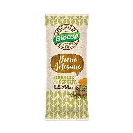 BIOCOP SNACK COQUITAS DE ESPELTA CALABAZA Y CÚRCUMA 75G