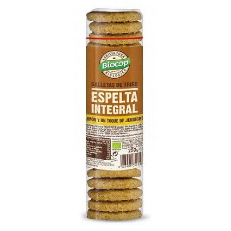 BIOCOP GALLETA ESPELTA INTEGRAL CON JENGIBRE Y LIMON 250g