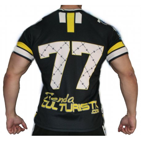 camiseta de futbol negra y amarilla