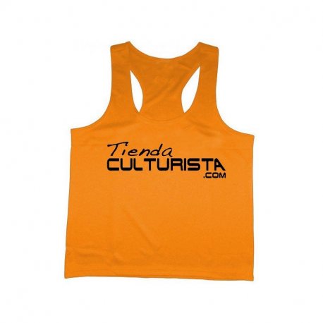 CAMISETA DE TIRANTES NARANJA TIENDACULTURISTA