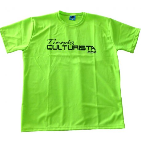 TIENDACULTURISTA CAMISETA TÉCNICA TRANSPIRABLE VERDE FLUOR