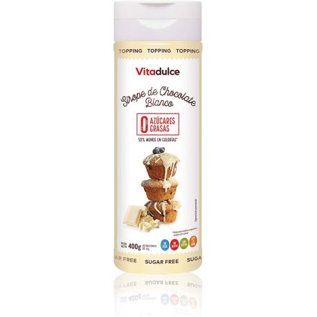 VITADULCE SIROPE BAJO EN CALORÍAS 400GR SIN AZÚCAR SABOR CHOCOLATE BLANCO