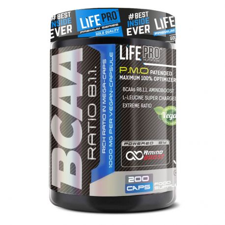 LIFE PRO BCAA PRO 8:1:1 1000MG 200 CAPS