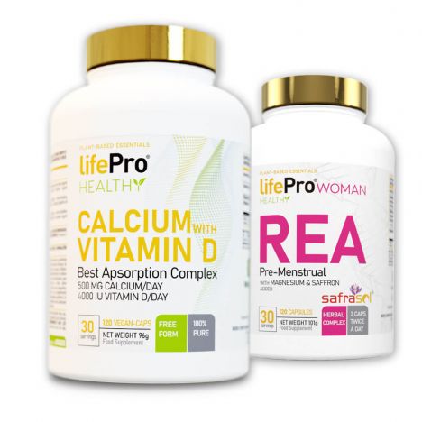 LIFE PRO REA 120 VEGANCAPS + CALCIUM + VITAMIN D 120 VEGANCAPS