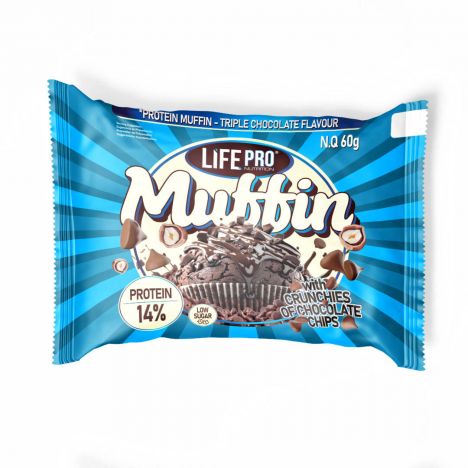 LIFE PRO FIT FOOD PROTEIN MUFFIN TRIPLE CHOCOLATE 45G