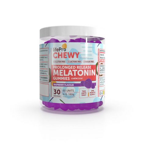 LIFE PRO CHEWY PROLONGED RELEASE MELATONIN 60 GUMMIES