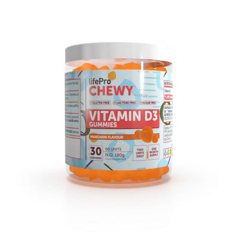 LIFE PRO CHEWY VITAMIN D3 60 GUMMIES