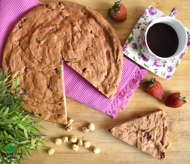 Bizcocho de fresas fitness