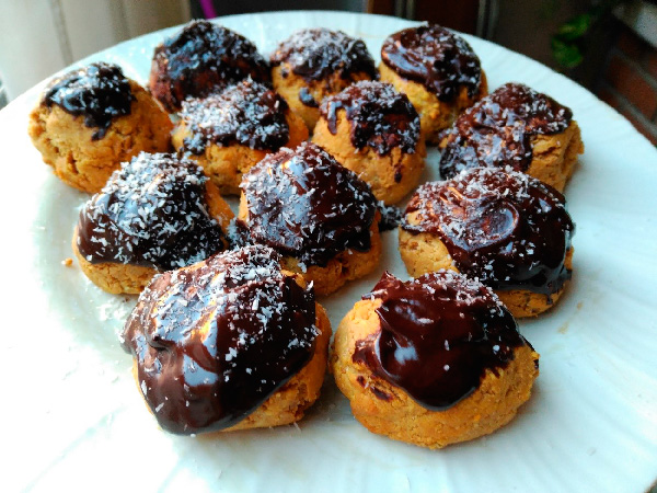 buñuelitos Buñuelos proteicos de chocolate