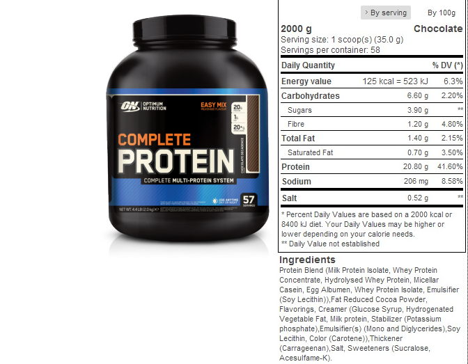 OPTIMUM NUTRITION COMPLETE PROTEIN 500g