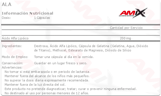 COMPRAR AMIX ALA ALPHA LIPOIC ACID 60 CAPS AMIX NUTRITION COMPRAR AMIX ALA ALPHA LIPOIC ACID 60 CAPS AMIX NUTRITION