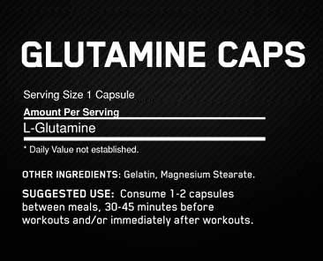 OPTIMUM NUTRITION GLUTAMINE 1000 250 Caps.