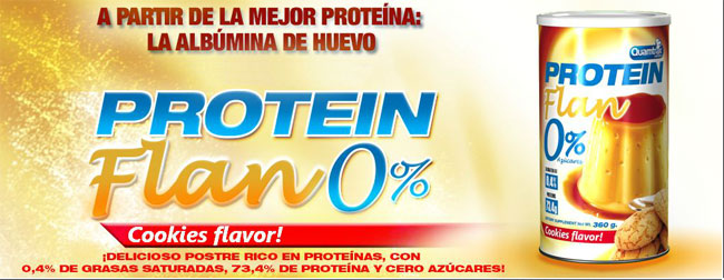 flan proteina quamtrax, postre fitness