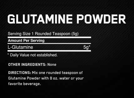 OPTIMUM NUTRITION GLUTAMINE POWDER fact